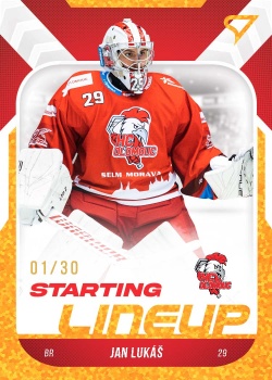 Jan Lukas Olomouc Tipsport ELH 2022/23 SportZoo 2. serie Starting LINEUP 3rd PERIOD /30 #SL-55